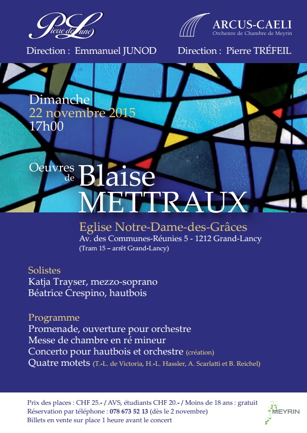 Image de l'affiche du concert Blaise Mettraux